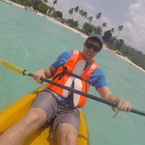 Ryan Coye in Kayak