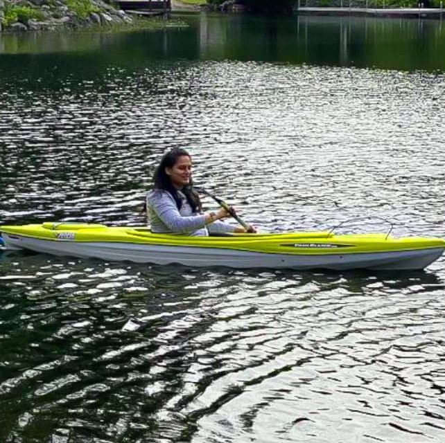 Tulsi Amin in Kayak