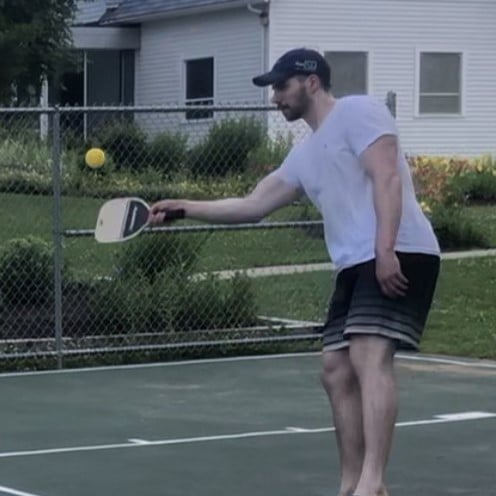 Aidan McFerran playing pickleball