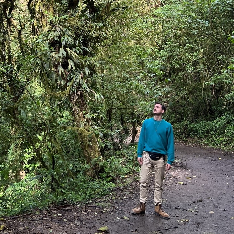 Andrew Medlin on a hike