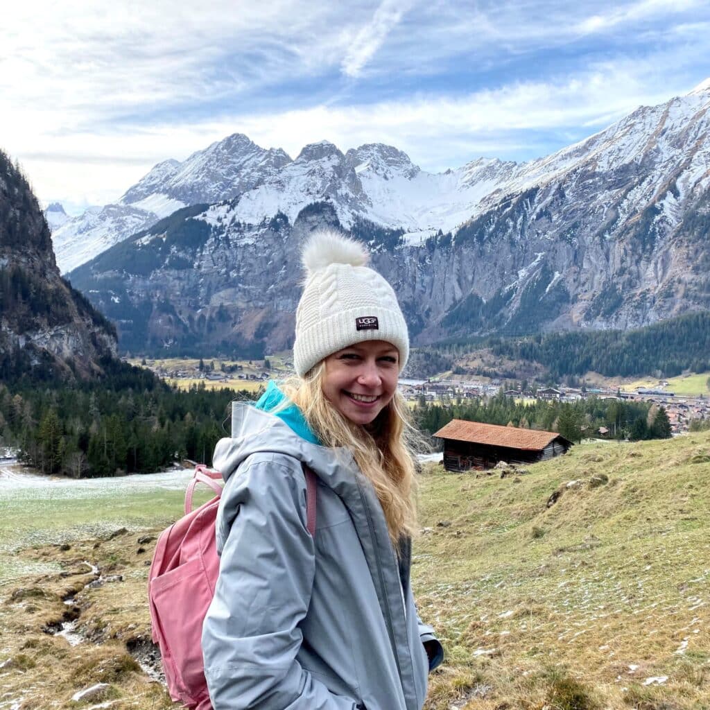 Emily Troy hiking in the mountains