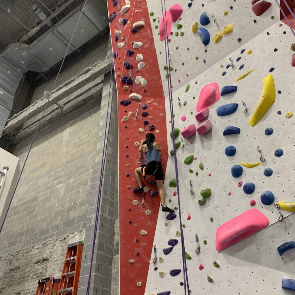 Gigi Chan indoor rock climbing