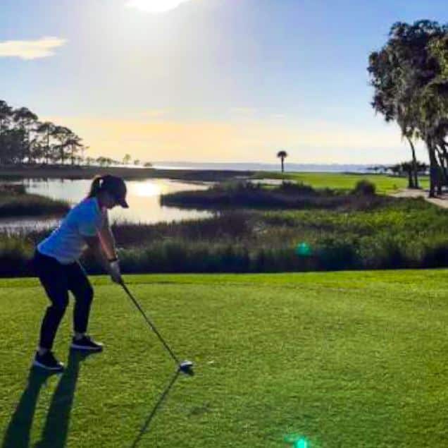 Ryan Andersen golfing