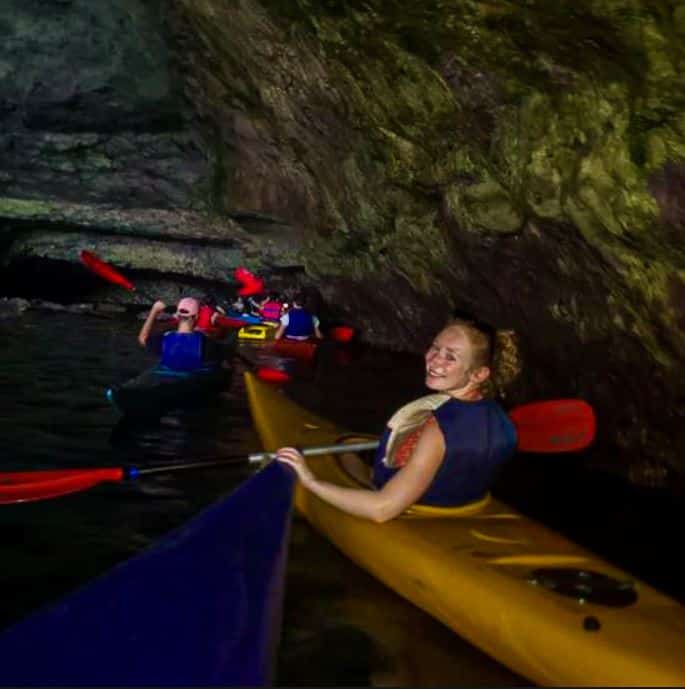 Melissa Wint kayaking