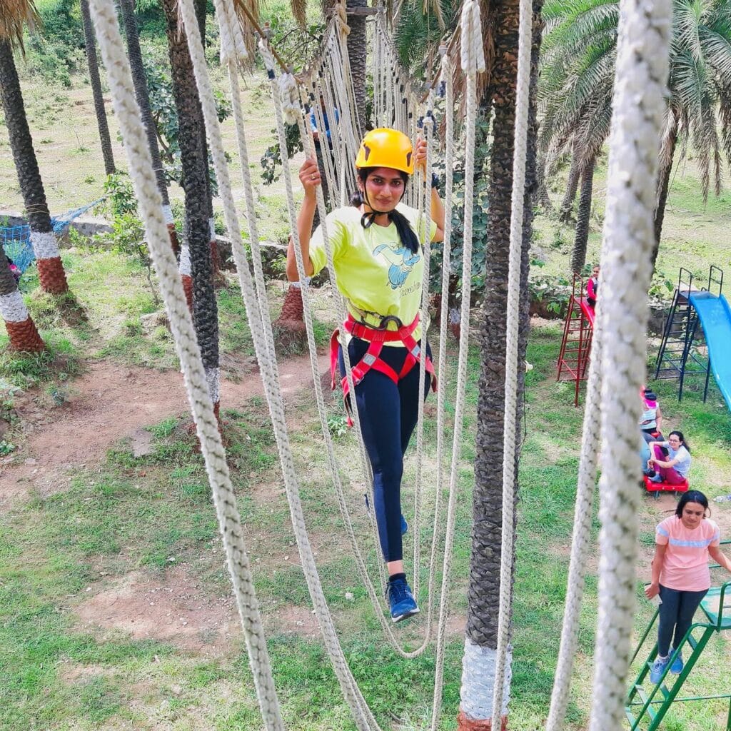 Khyati Kyada rope climbing