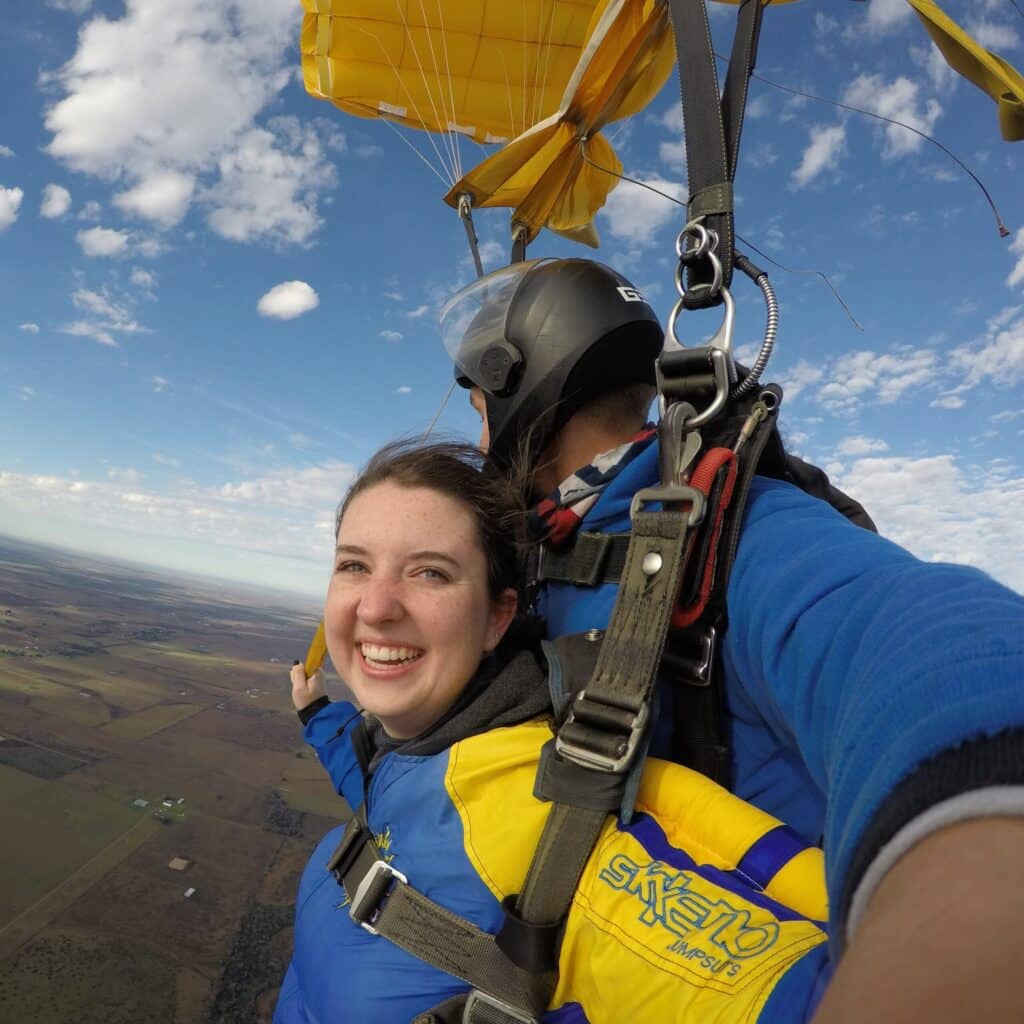 Madison Witt skydiving