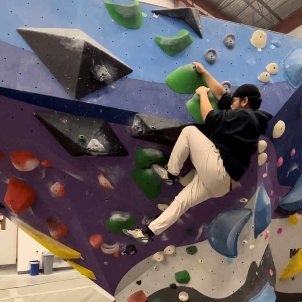 Matthew Tingson indoor rock climbing