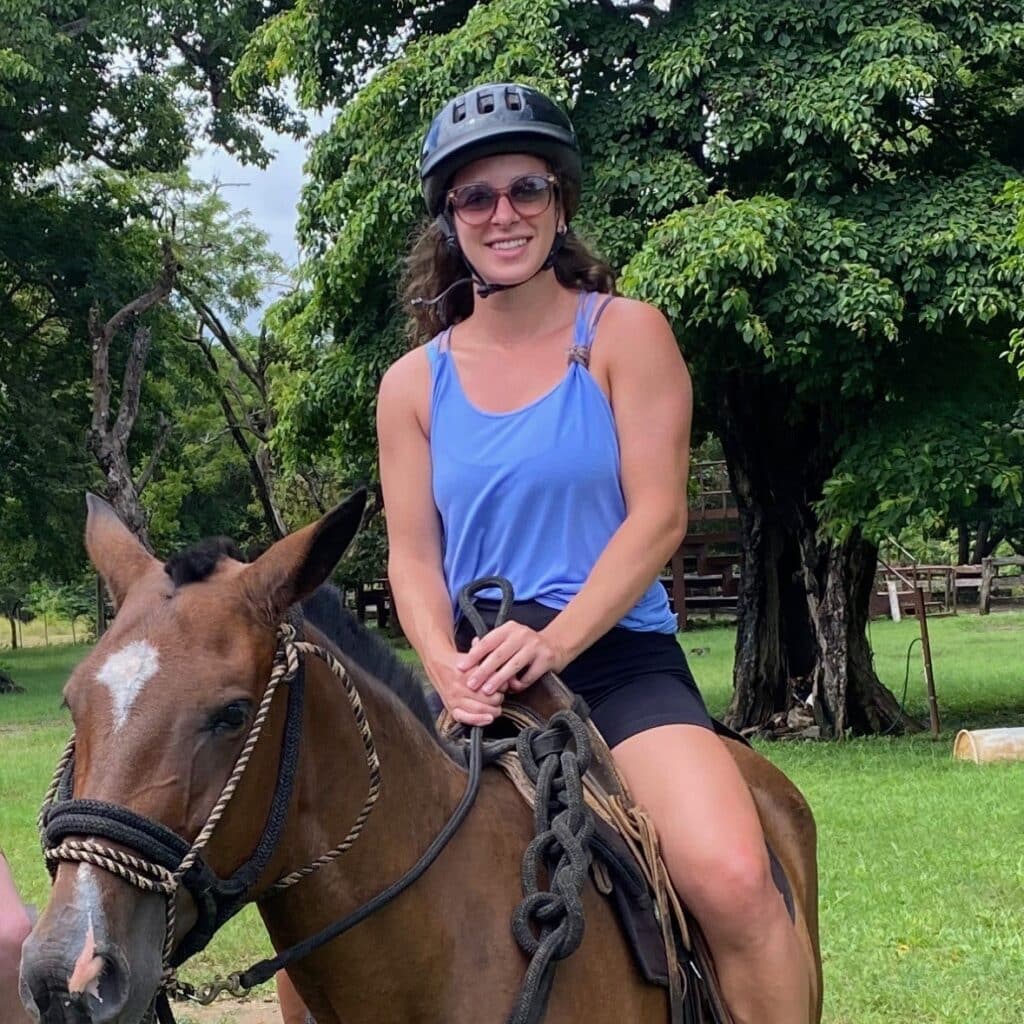 Mikayla Basil riding a horse