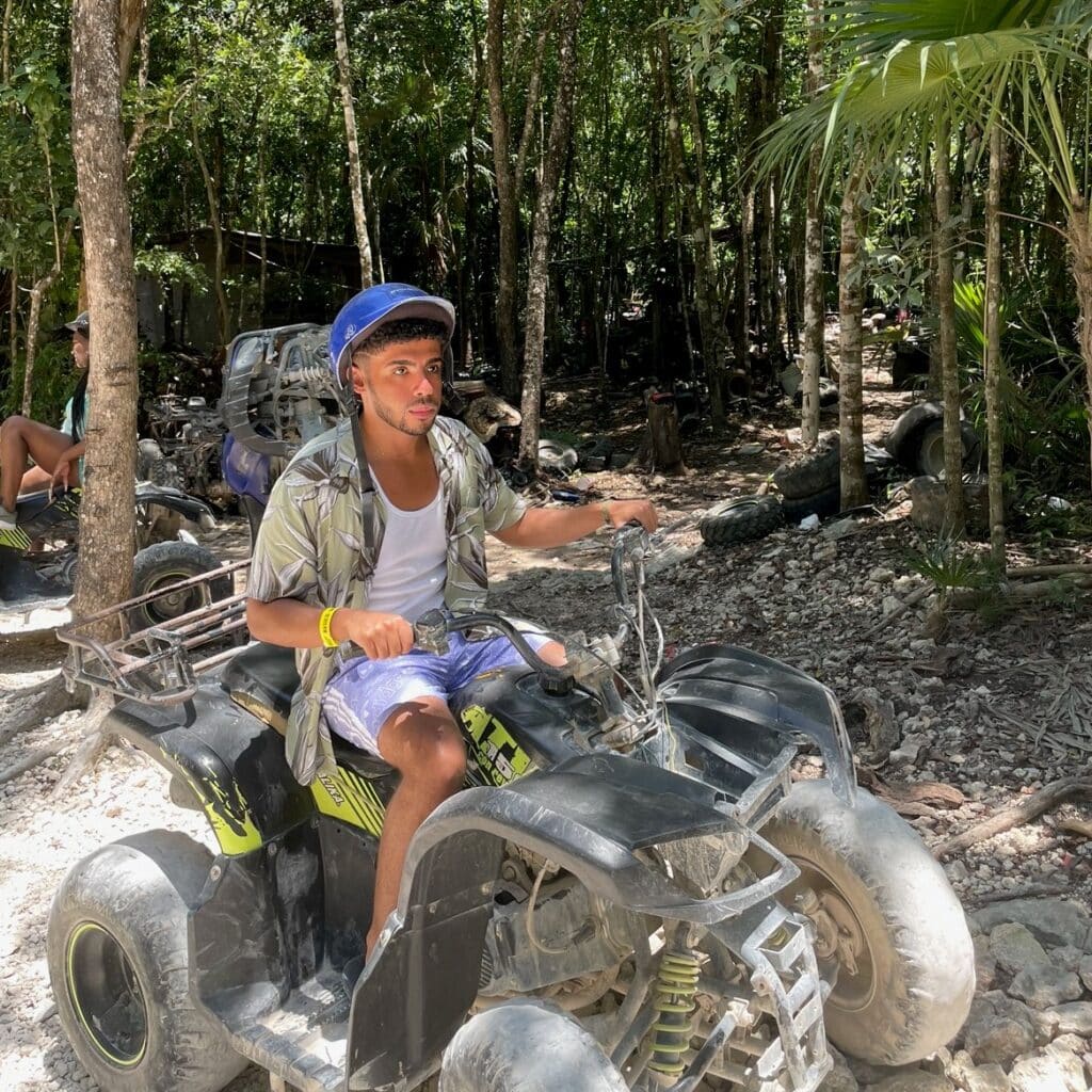 Moataz Abdelnabi riding an ATV