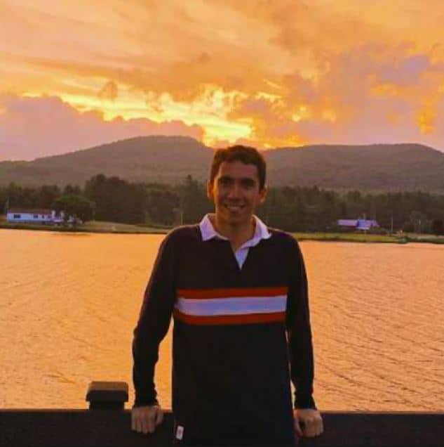 Michael Carroll posing for a portrait during sunset