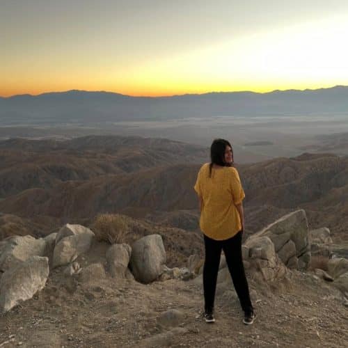 Shravani Bhogate watching sunset