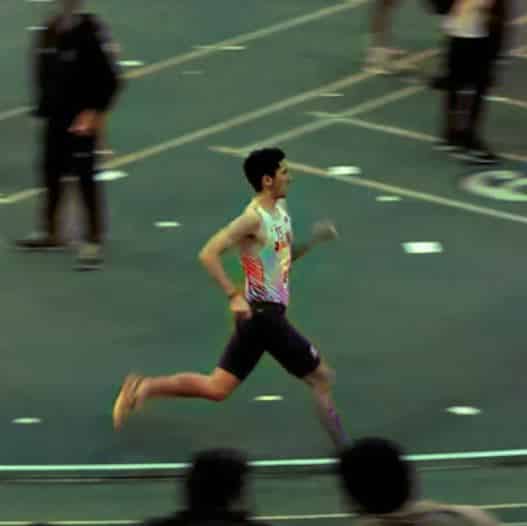 Michael Carroll running a race