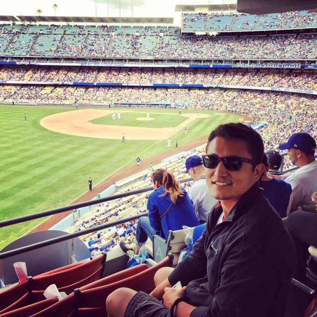 Matthew Hosokawa at baseball game