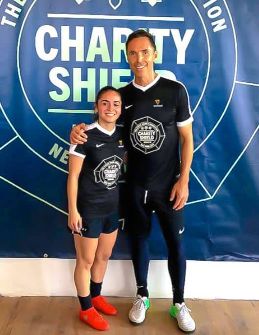 Michelle Sabogal at charity shield event