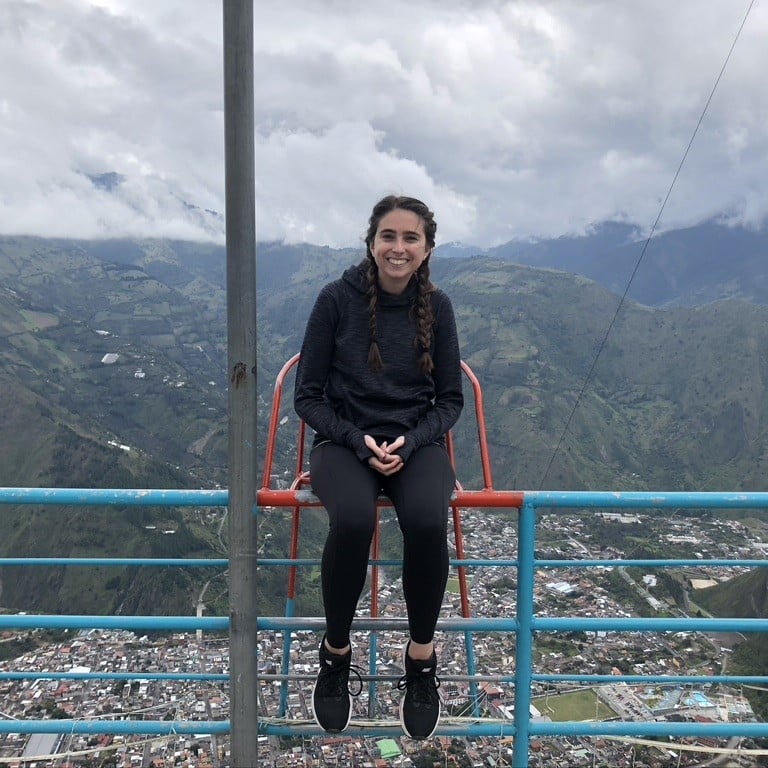 claire grossman sitting on a ledge