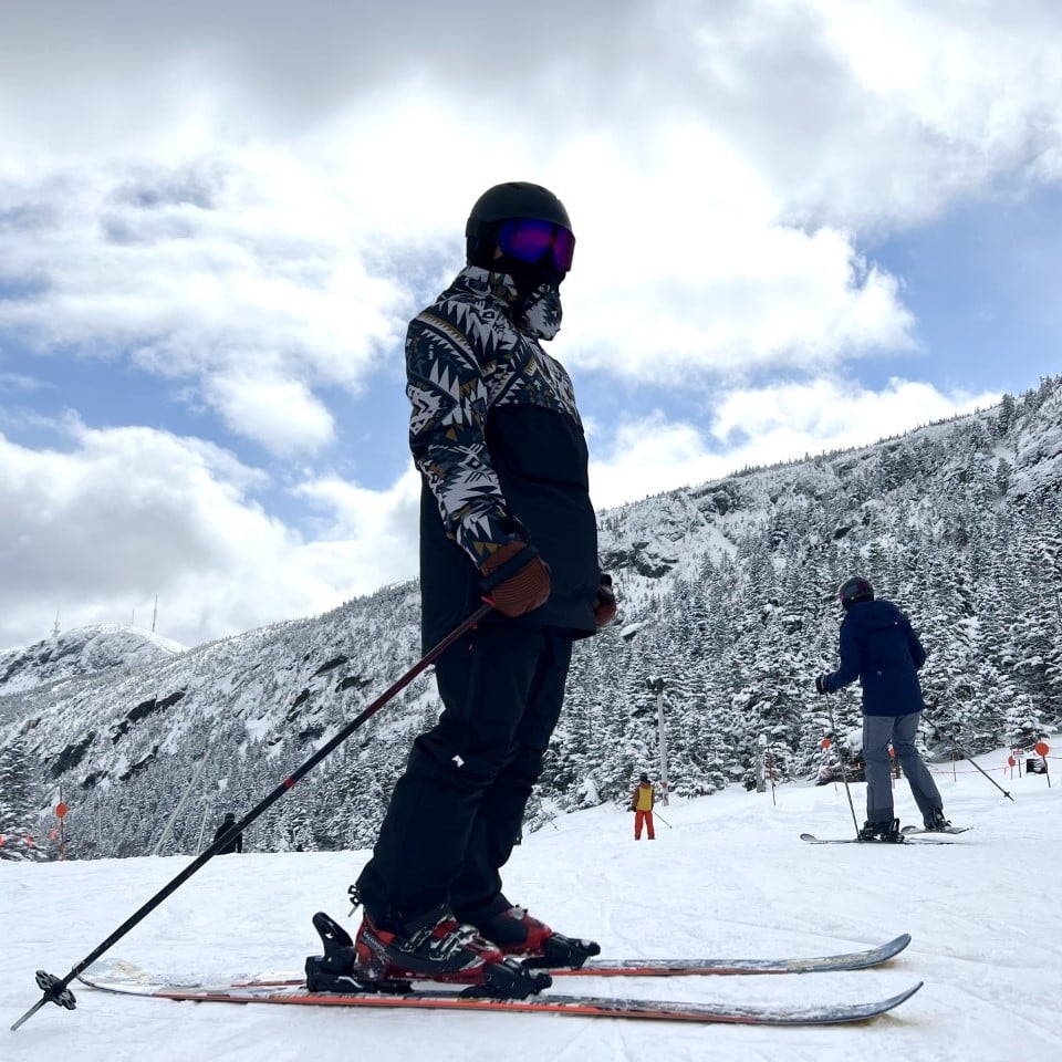 daniel diner skiing