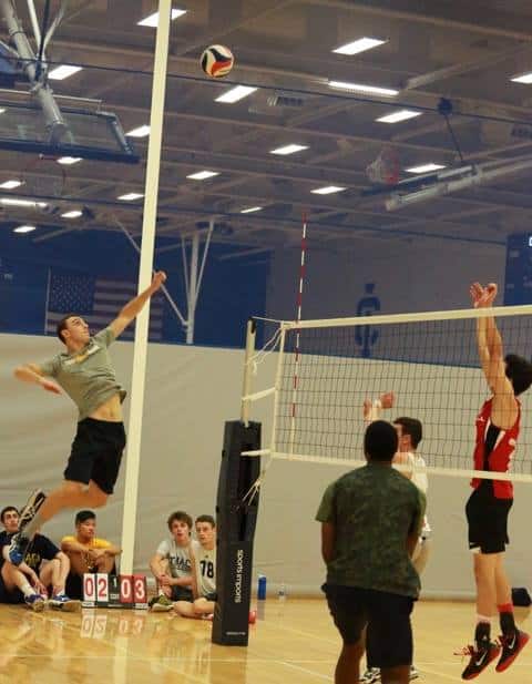 Eric Finkelstein playing volleyball