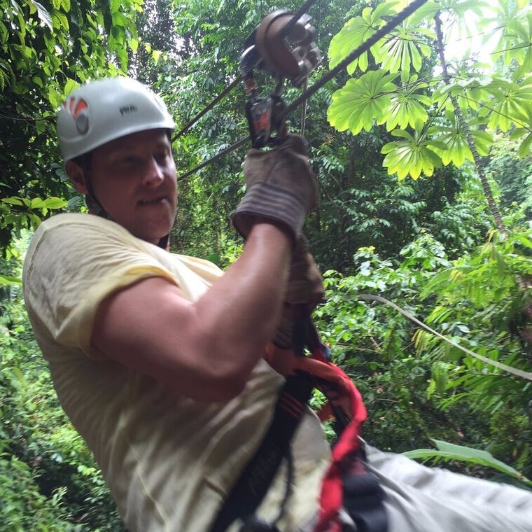 Jeremy Crow ziplining