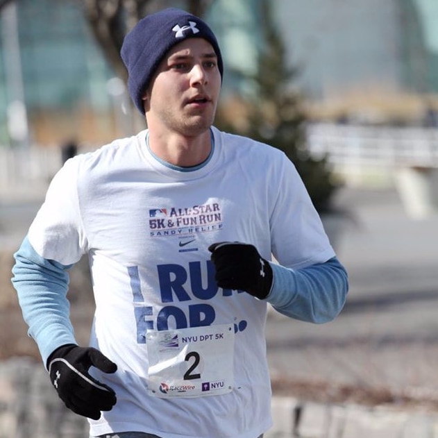 Joshua Rieders running a marathon