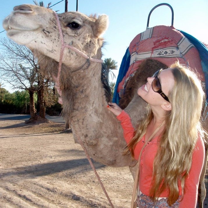 Kathleen O'Donnell-Pickert travel picture with camel