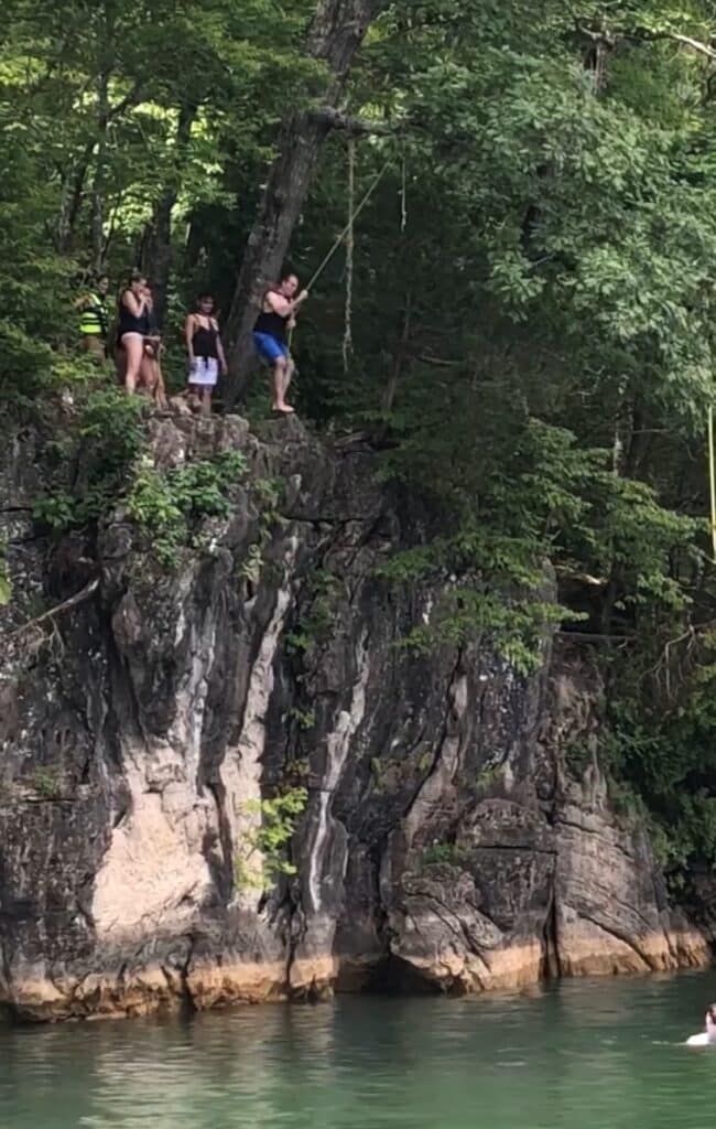 Anthony McNulty on a swing rope