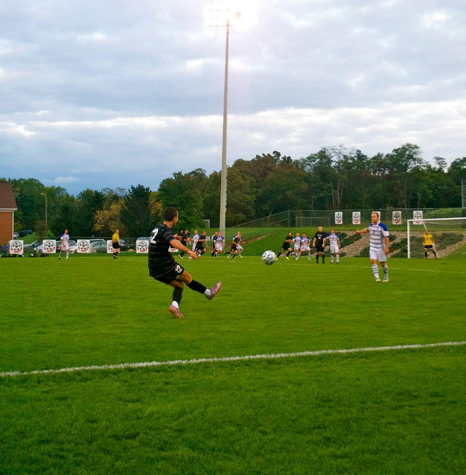 Kyle Veltre playing soccer