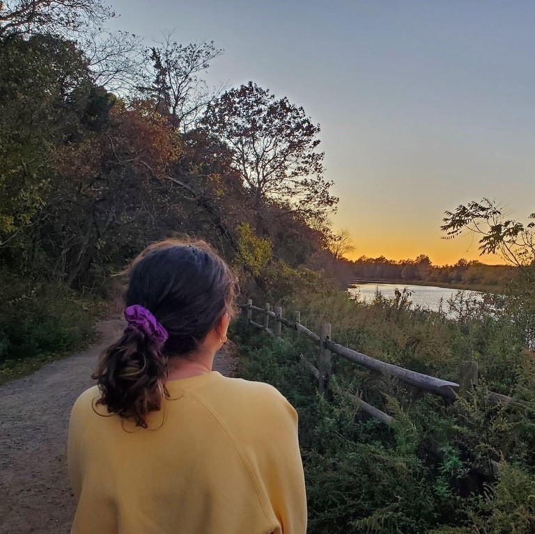 Ariel Scheintaub watching the sunset