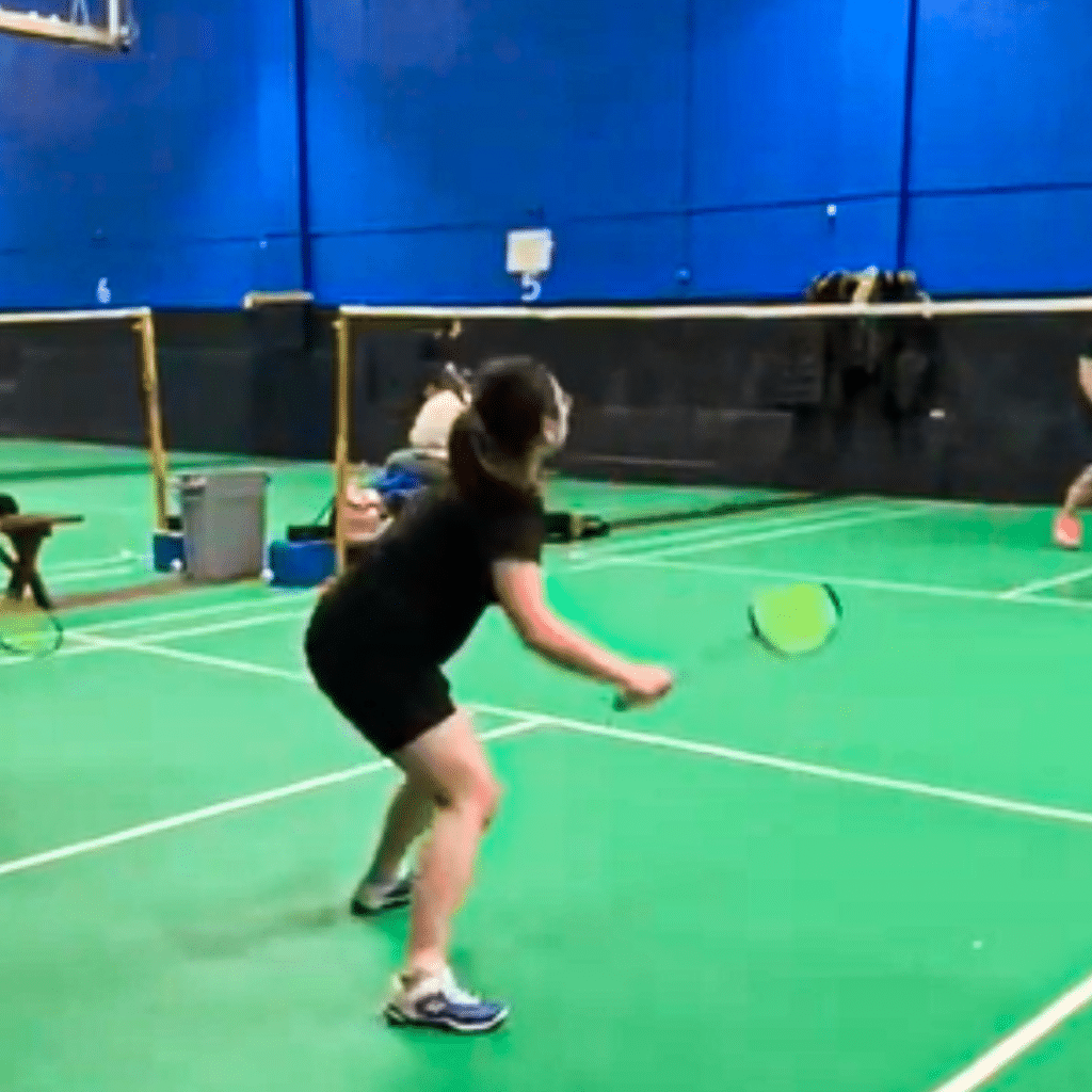 Jia Lin Ou playing badminton