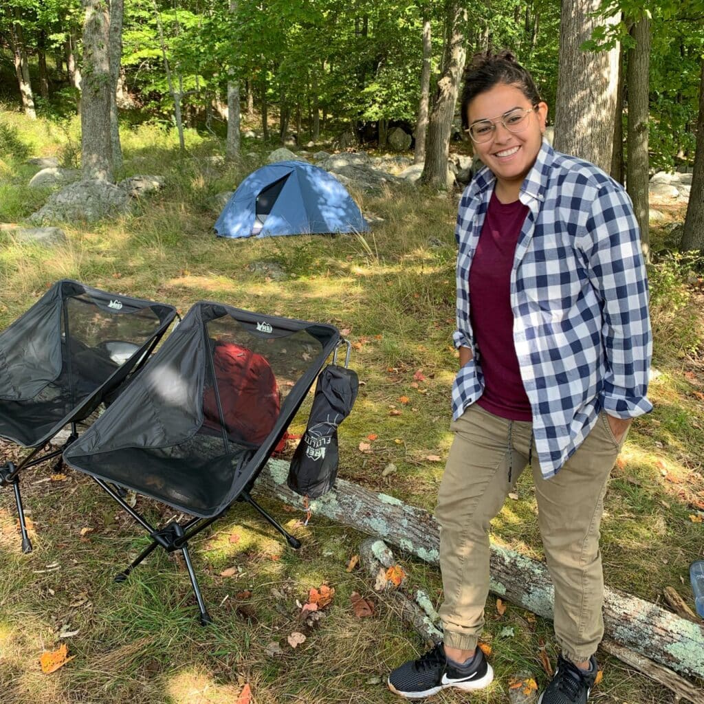 Beth Kines camping picture