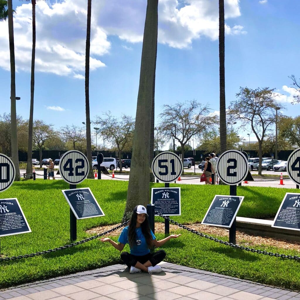 Clara Vargas at Monument Park (Yankee Stadium NY)