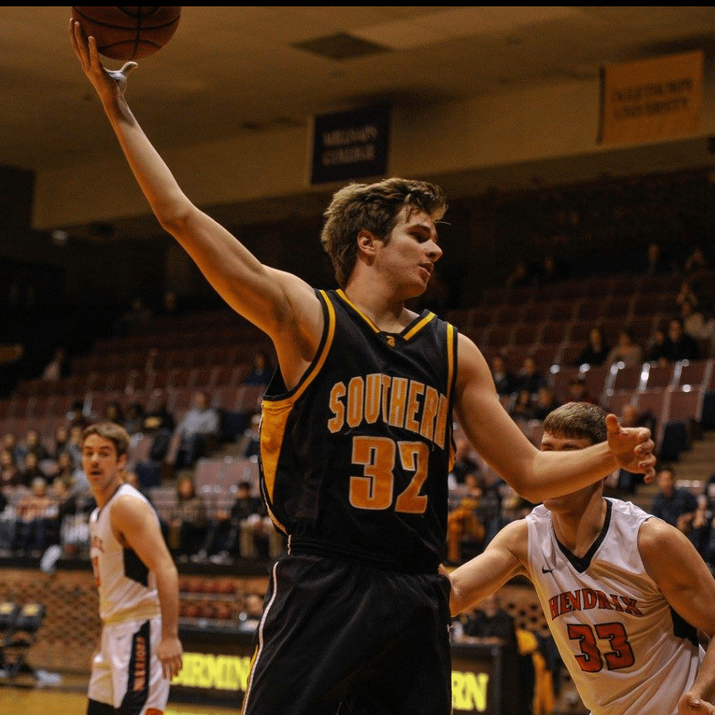 Harrison Deneka playing basketball