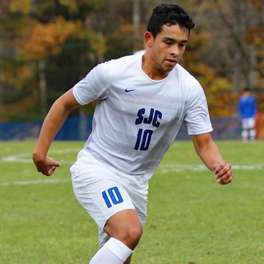 Jesse Ramirez playing soccer