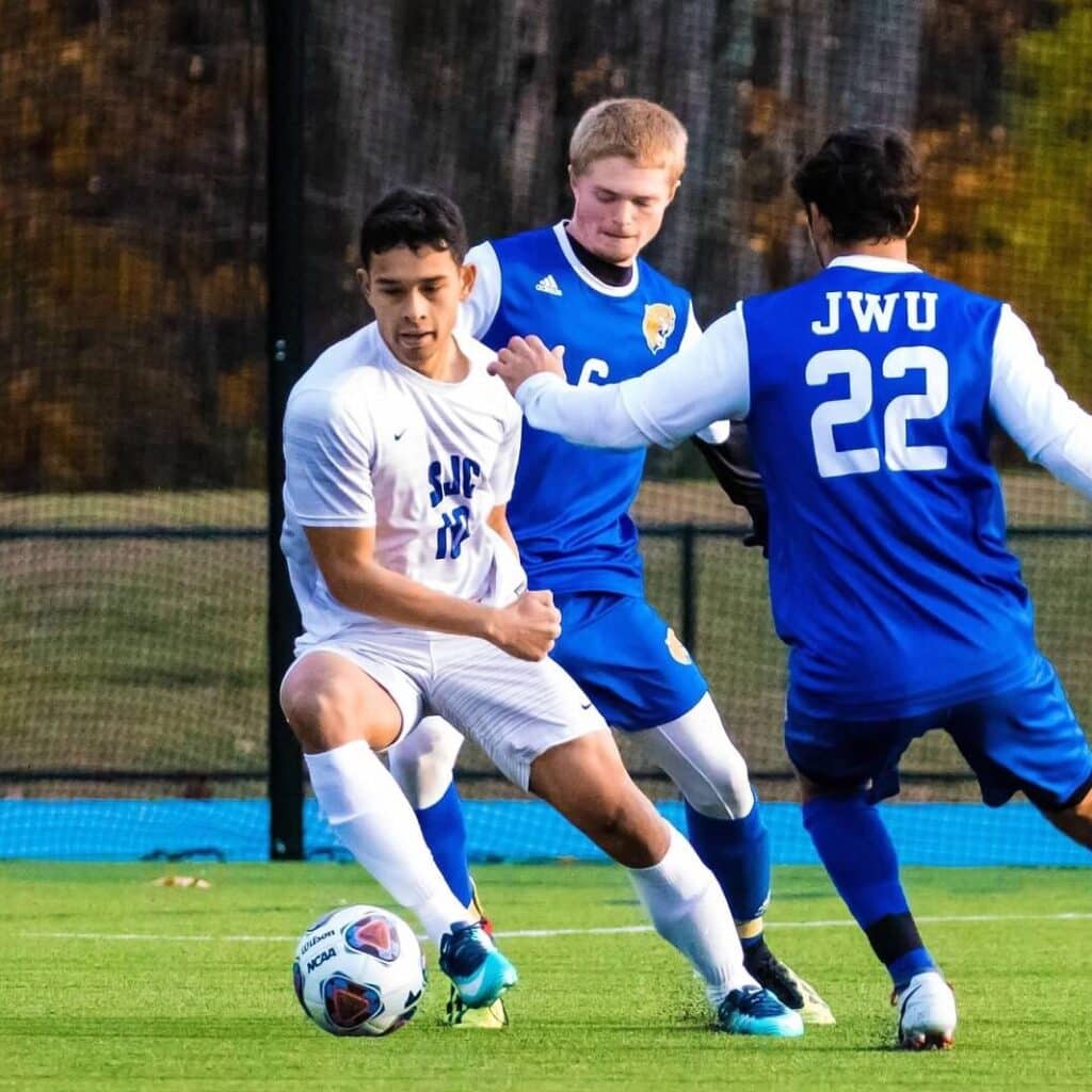 Jesse Ramirez playing soccer