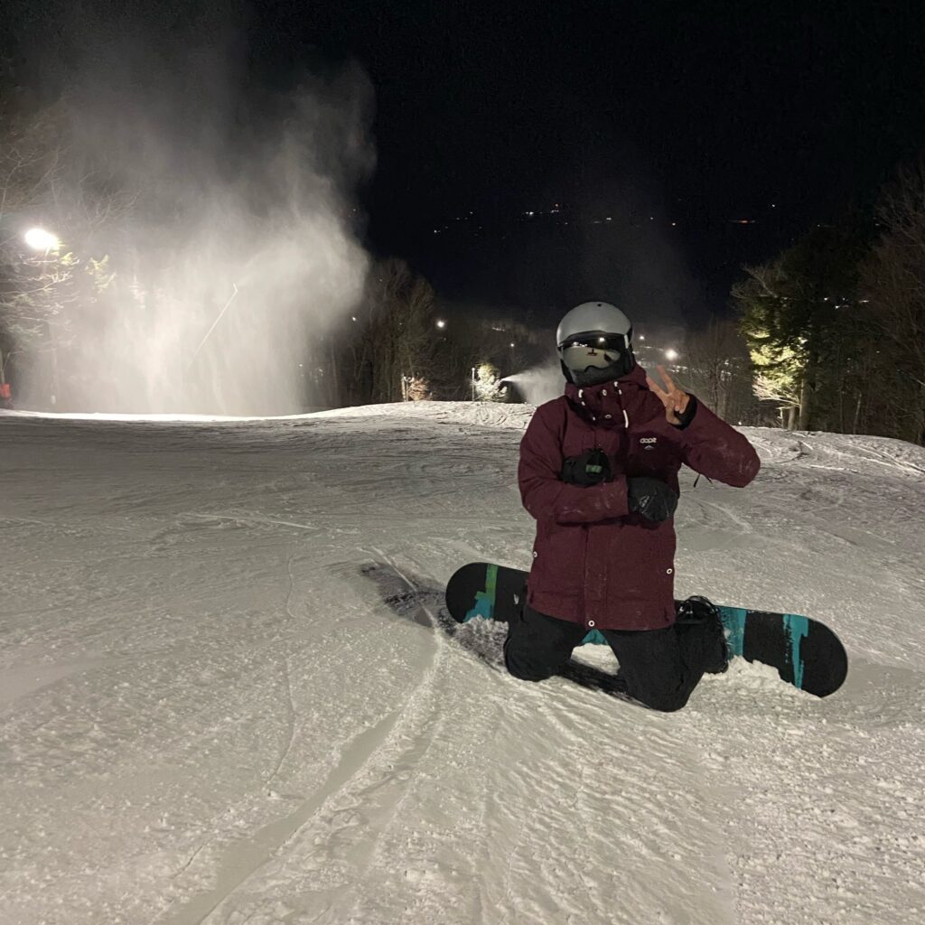 Jesse Ramirez snowboarding