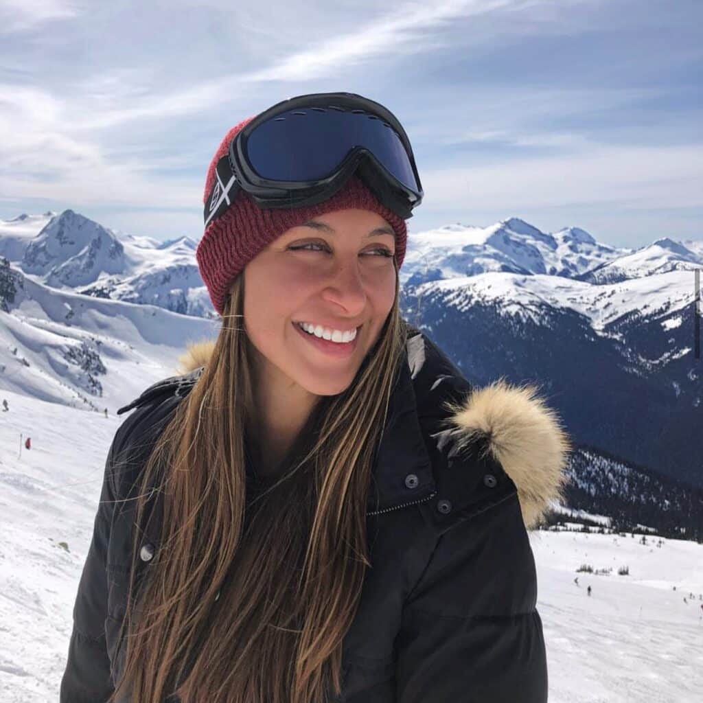 Katherine Mazza Cadena on ski mountain