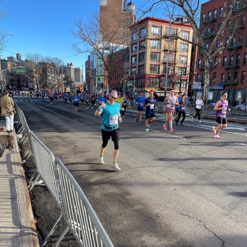 Kevin Lapham running a marathon