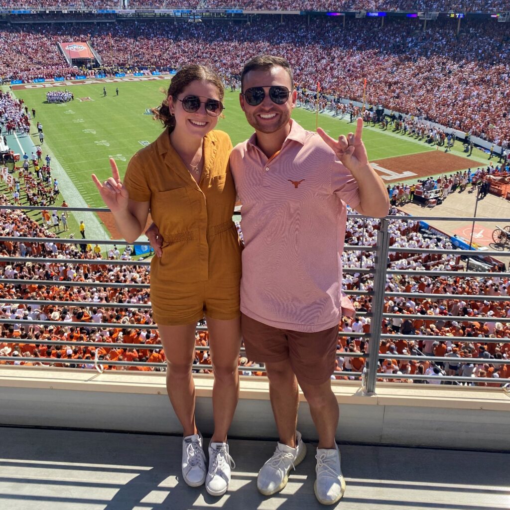 Lauren Newman at Texas Longhorns football game