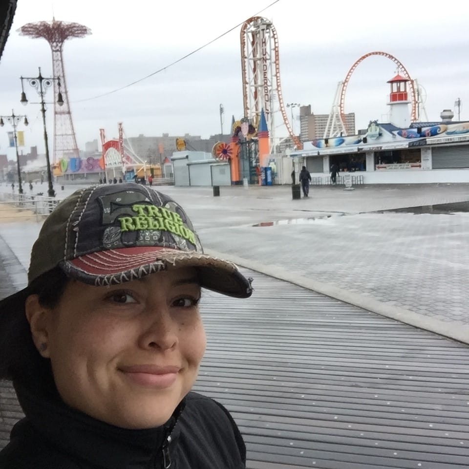 Liza Vega at amusement park