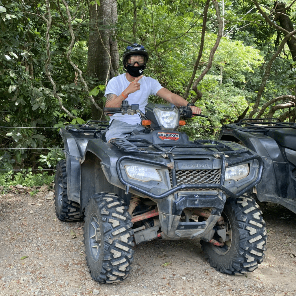 Mario Wallace riding an ATV