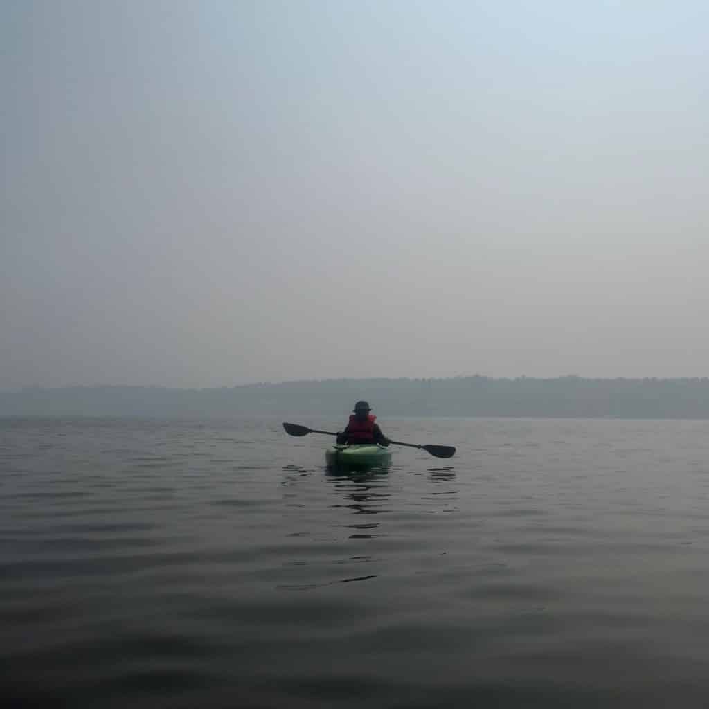 Matthew Tingson canoing