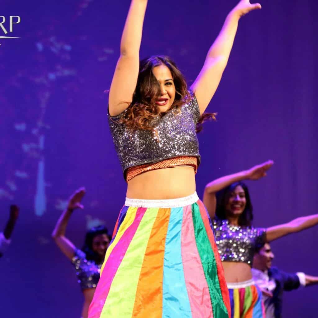 Radhika dance performing on stage