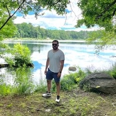 Ricardo Rodriguez in front of lake