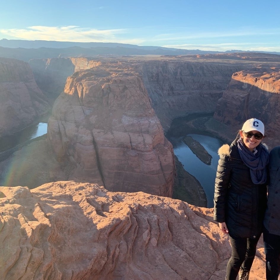 Sheena Shah in fron of Grand Canyon