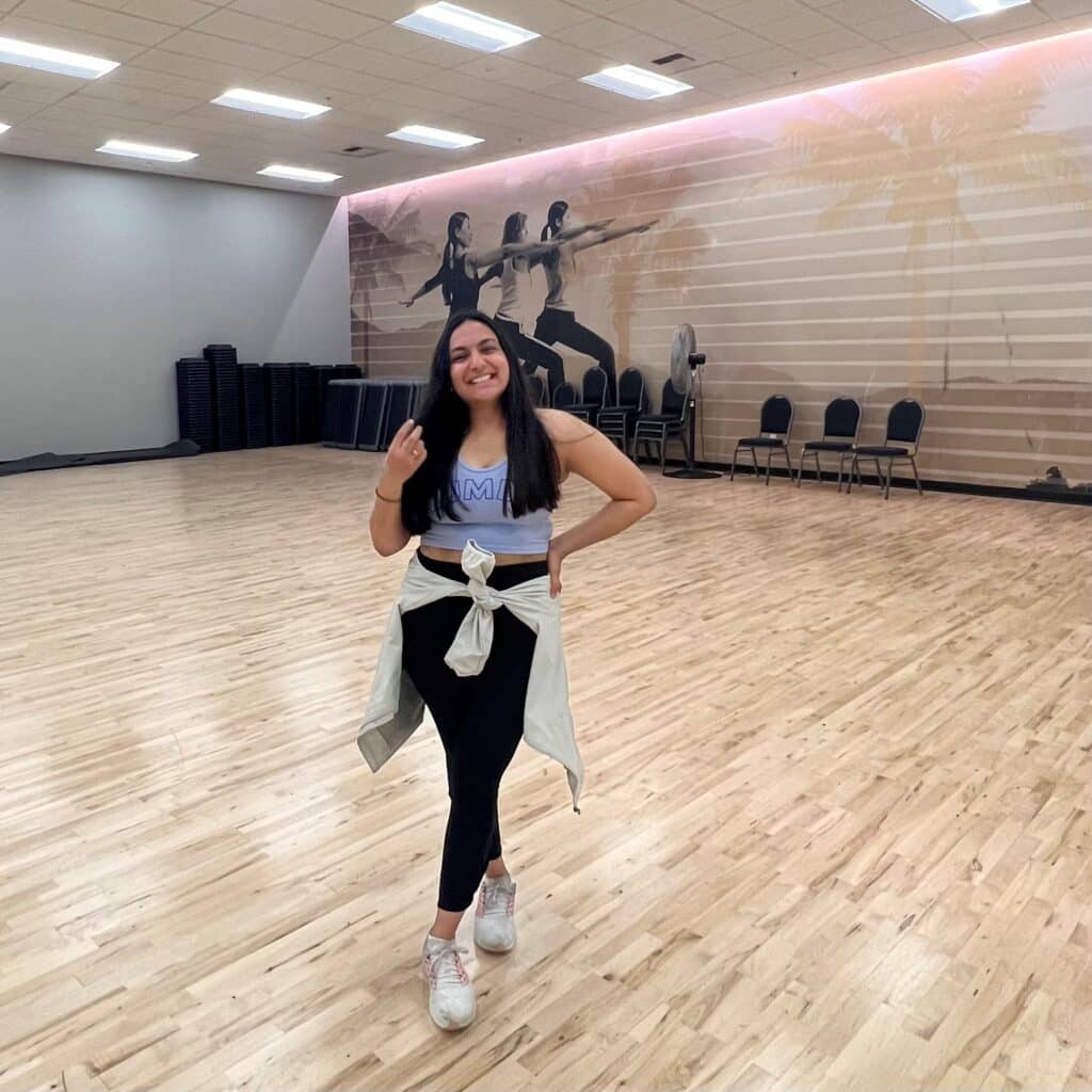 Shreya Shah at a dance studio