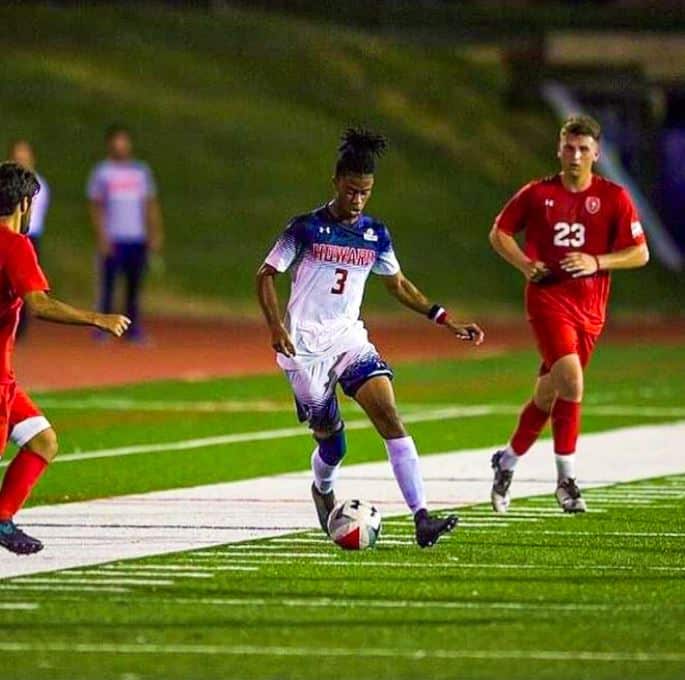 Lloyd Pierre playing soccer