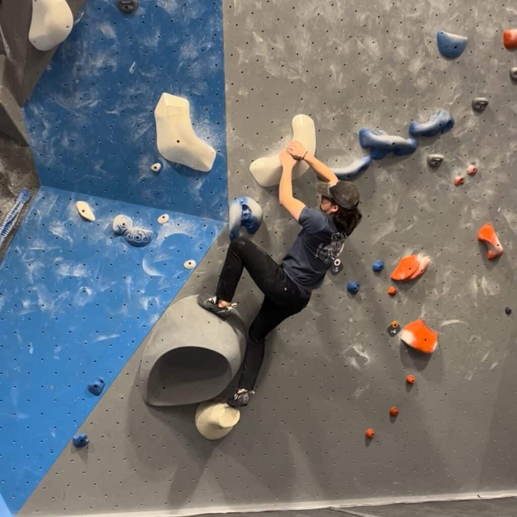 Steven Wechsler rock climbing