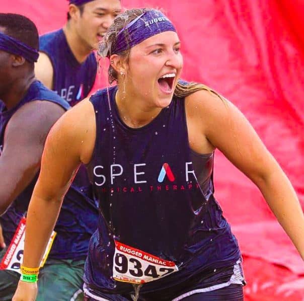 Ashley Rozek action shot during running event