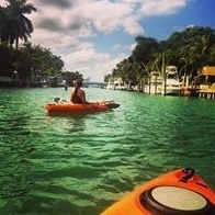 Nicole Surach in a kayak