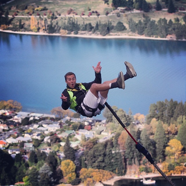 Kyle Veltre bungee jumping