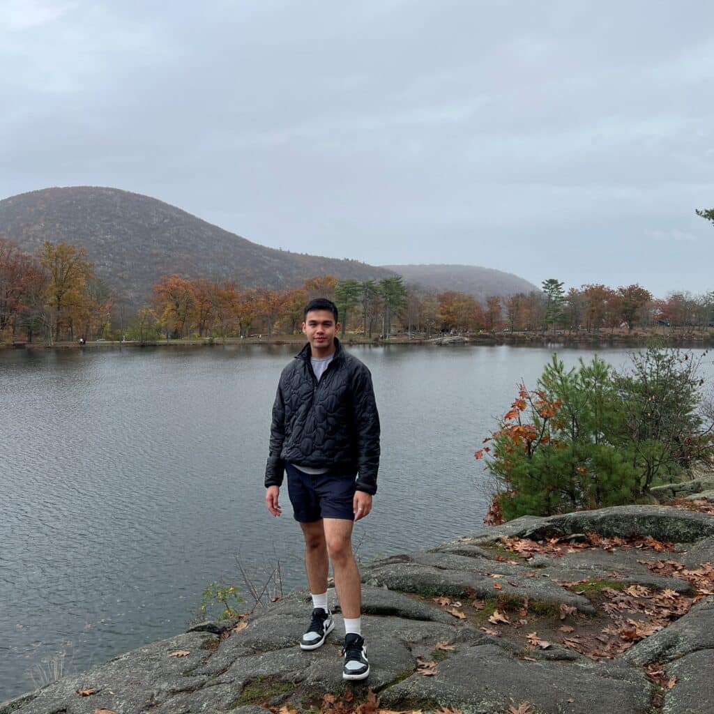 Carl Suico overlooking body of water